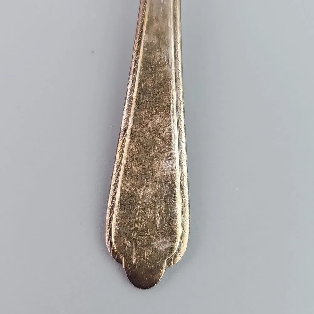 Vintage Holmes & Edwards Silver Plate Serving Fork 8.50 in Pierced Design